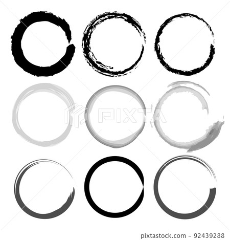 圓形圓形圖標黑色厚料 92439288