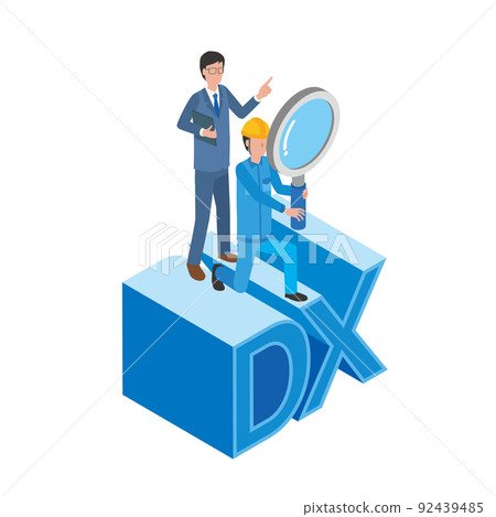 數字化轉型和工人形象 92439485