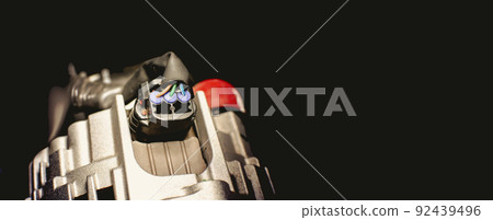 Electric plug wire connected to alternator with three wires type of the vehicle electric system Electric plug wire connected to alternator with three wires type of the vehicle electric system 92439496