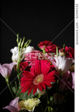 黑色背景上的花束 黑色背景上的花束 92440185