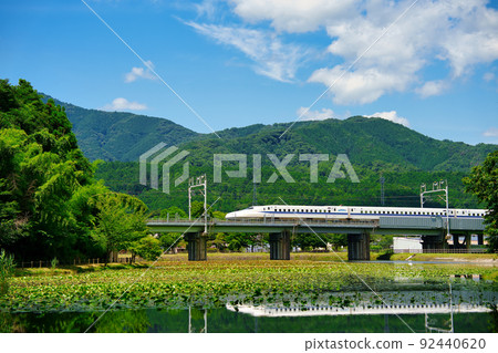High speed rail and blue sky 92440620
