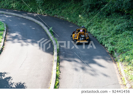 Go-kart at Lina World, an amusement park in Yamagata Prefecture 92441456