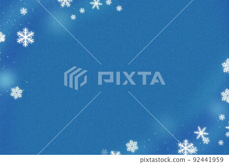 藍色背景上的雪 92441959