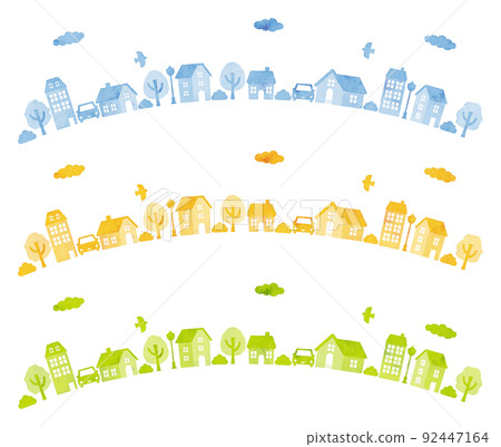 Illustration of the cityscape with a grunge style touch 92447164