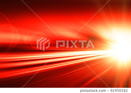 Red hot powerful fast zoom speed motion Effect Abstract background for design. 92450382