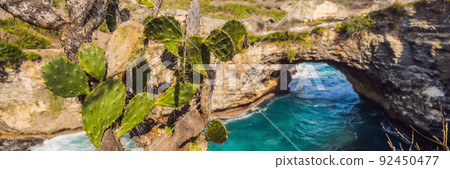 Landscape over Broken Beach in Nusa Penida, Indonesia Angel's BillaBong Beach. Popular tourist destination Bali BANNER, LONG FORMAT Landscape over Broken Beach in Nusa Penida, Indonesia Angel's BillaBong Beach. Popular tourist destination Bali BANNER, LONG FORMAT 92450477