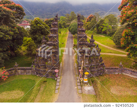 Gates to one of the Hindu temples in Bali in Indonesia. Travel to Bali concept. 92450520