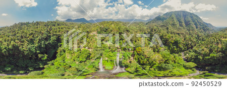 Beautiful tropical Sekumpul Waterfall in Bali, Indonesia Beautiful tropical Sekumpul Waterfall in Bali, Indonesia 92450529