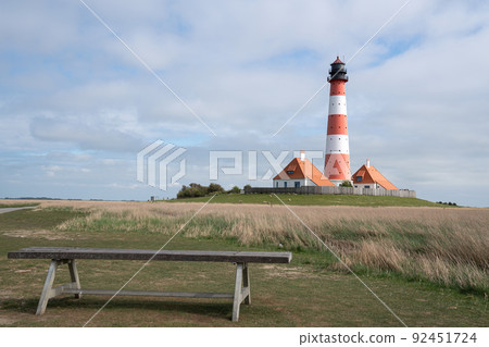 Lighthouse of Westerhever, North Frisia, Germany 92451724