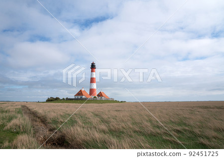 Lighthouse of Westerhever, North Frisia, Germany 92451725