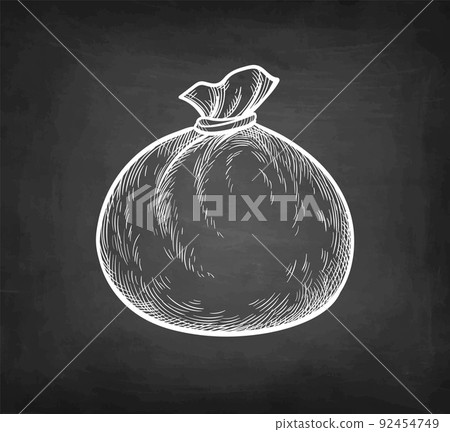 Burrata cheese chalk sketch. 92454749