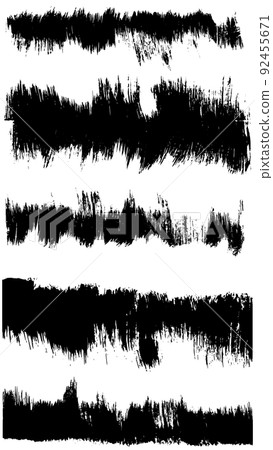 Vector grunge paintbrushes, set vector EPS10 92455671
