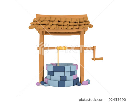 Cartoon wishing well, 3D Rendering 92455690