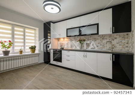 Renovated Interior for modern trendy white kitchen 92457343