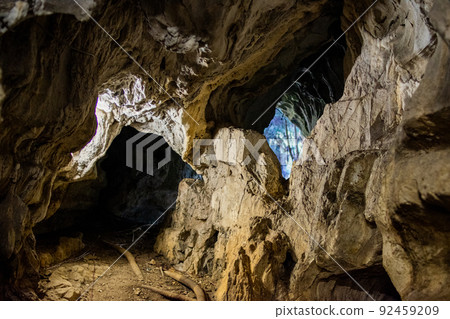 Hiratani Cave from inside the cave 92459209