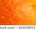 Vector orange background from squares. Beautiful illustration from yellow-orange squares. The template can be used as a autumn backdrop. Texture from orange squares for poster, calendar, post 92459652