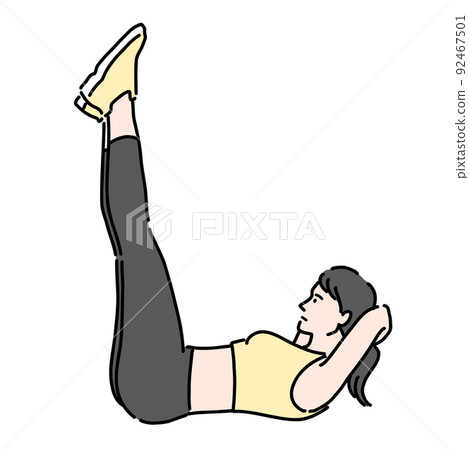 雙腿直伸展少婦 92467501