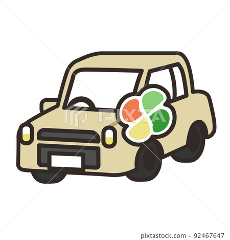 Ordinary car with the elderly mark Ordinary car with the elderly mark 92467647