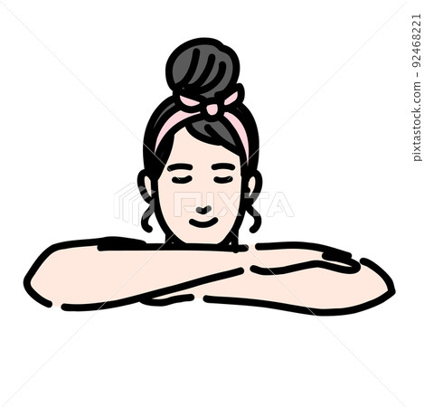 年輕女子在浴缸裡清爽 92468221