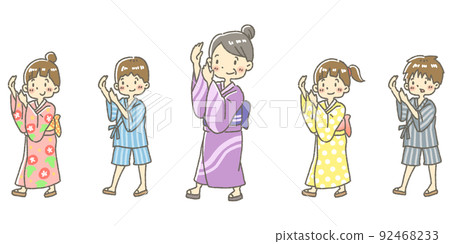 Bon Odori：成人，男孩和女孩 92468233