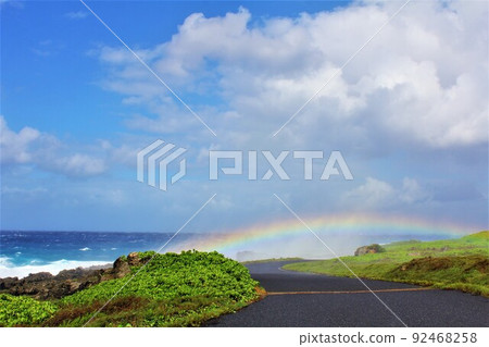 Splashes and rainbows on a sunny day Splashes and rainbows on a sunny day 92468258