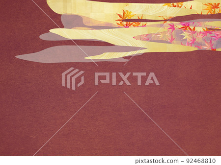 Japanese-style background material that feels the season of autumn and autumn leaves Japanese-style background material that feels the season of autumn and autumn leaves 92468810