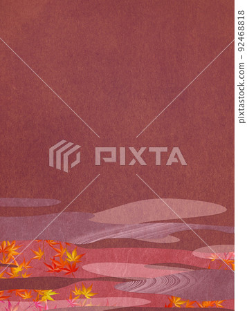 感受秋天和紅葉季節的日式背景材料 92468818