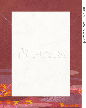感受秋天和紅葉季節的日式背景材料 92468819