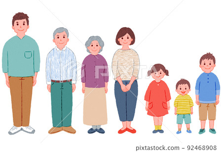 一個微笑的三代家庭 92468908