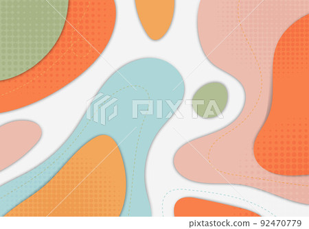 Abstract colorful doodle template design decoration style. Overlapping artwork halftone background. Abstract colorful doodle template design decoration style. Overlapping artwork halftone background. 92470779