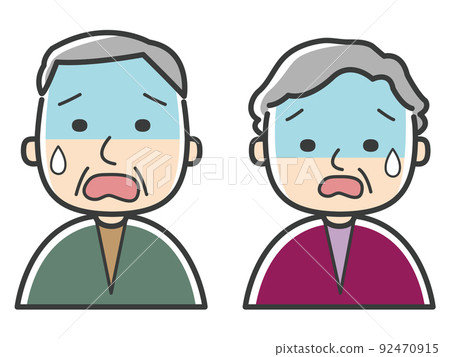 Illustration of the elderly turning pale Illustration of the elderly turning pale 92470915
