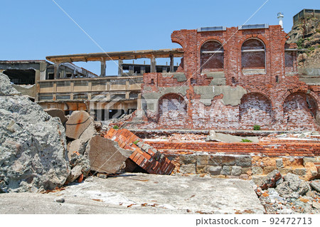 Nagasaki Prefecture / Gunkanjima (Hashima) Landing landscape General office ruins (surroundings) Nagasaki Prefecture / Gunkanjima (Hashima) Landing landscape General office ruins (surroundings) 92472713