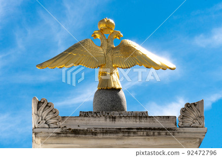 Russia symbol eagle russian state karaim official federation flag town, from 3d animation from kremlin for wind cascading, vacation hd. Authority winter, 92472796