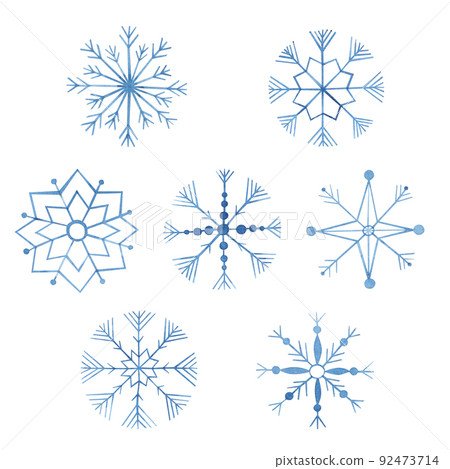 Blue snowflake isolated on white background.... - Stock Illustration ...