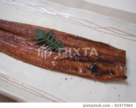 Grilled eel close-up Grilled eel close-up 92473969