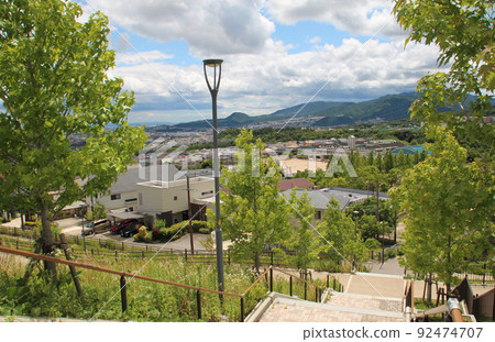 View Takarazuka city Nishinomiya city from the hill of Takarazuka city 92474707