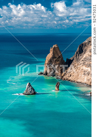 cape in the sea, azure water after storm, clouds cape in the sea, azure water after storm, clouds 92475031