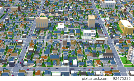 小區E城景鳥瞰住宅背景 小區E城景鳥瞰住宅背景 92475225
