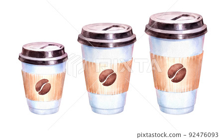 Paper Coffee Cups in three sizes Paper Coffee Cups in three sizes 92476093