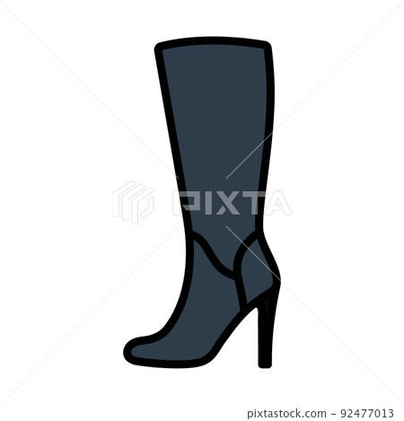 Autumn Woman High Heel Boot Icon Autumn Woman High Heel Boot Icon 92477013