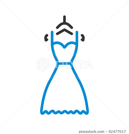 Elegant Dress On Shoulders Icon 92477017