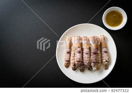 steamed crayfish or mantis shrimps or stomatopods steamed crayfish or mantis shrimps or stomatopods 92477322