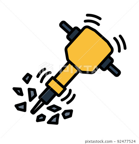 Icon Of Construction Jackhammer Icon Of Construction Jackhammer 92477524