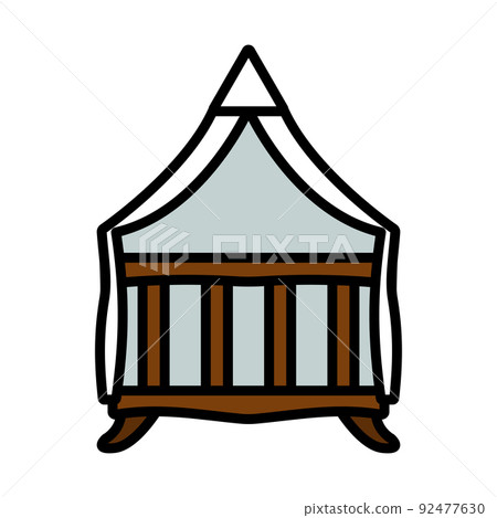 Crib With Canopy Icon Crib With Canopy Icon 92477630