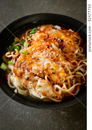ramen noodles with gyoza or pork dumplings ramen noodles with gyoza or pork dumplings 92477750