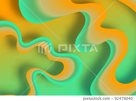 Abstract lines wavy fluid design template decoration of gradient color.  92478040