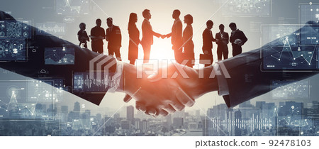 商業與合作的形象橫幅和廣告的水平視覺 商業與合作的形象橫幅和廣告的水平視覺 92478103