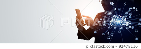 Horizontal visual for cloud computing banners and advertisements 92478110
