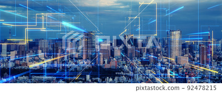 Horizontal visuals for banners and advertisements in cities and networks 92478215