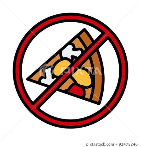 Icon Of Prohibited Pizza 92478246